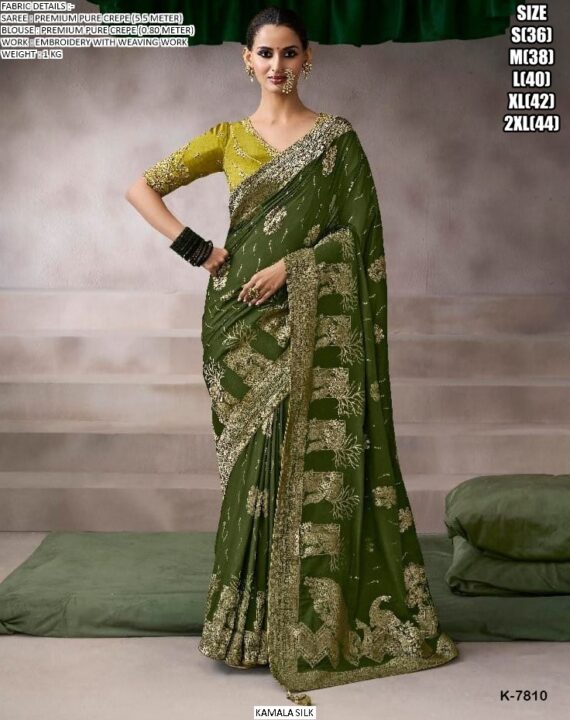Fresh New Arrivals For Women, Pure Crepe, Soft And Light Weight Designer Sarees For Weddings