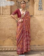 Presenting Super P.V Silk Gorgeous And Traditional Patola Design Saree Collection