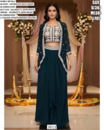 Shop Trendy Partywear Indo-Western For Women, Including Stylish Jacket Style Short Shrug With A Skirt/Plazo And Blouse