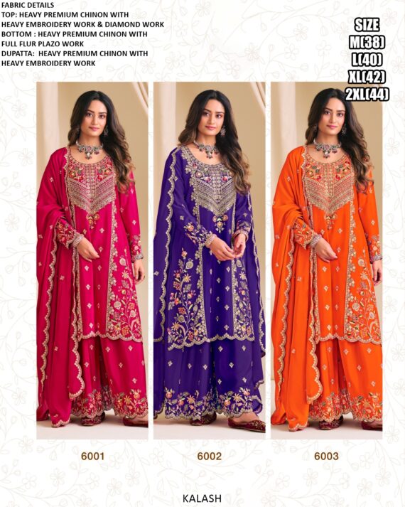 Heavy Premium Chinon Embroidered Ready Salwar Kameez Suits With Diamond Work