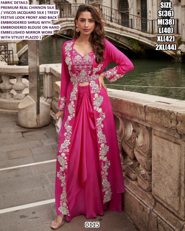 Ready To Wear Stunning Embroidered Women's Indo-Western Suits For Trendy Wedding Look