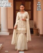 Shop Our New Readymade Satin Silk Stunning Embroidered Sharara Style Pakistani Wedding Suits