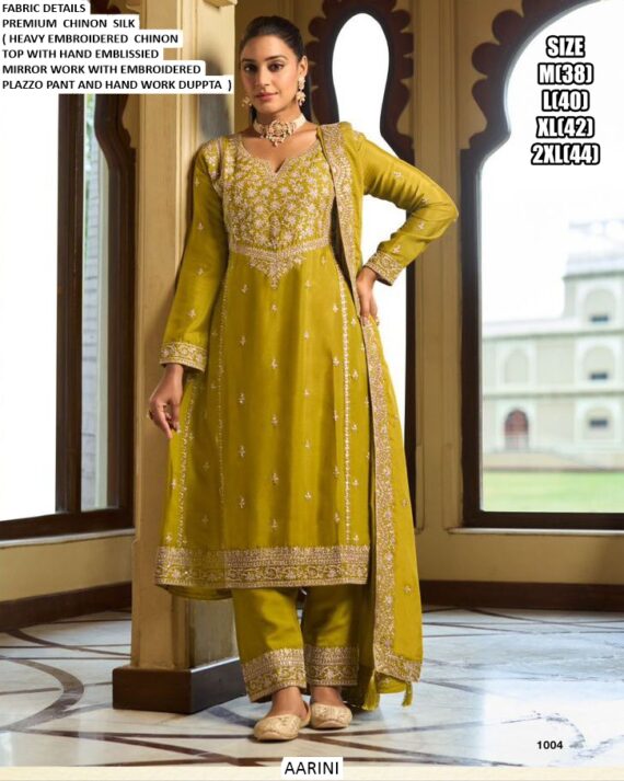 Premium Designer Chinon Silk Indian And Pakistani Style Party Wear Salwar Suits