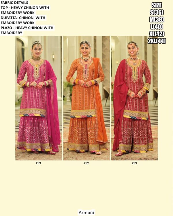 Luxurious Heavy Chinon Wedding Wear Heavy Designer Readymade Salwar Kameez Suits