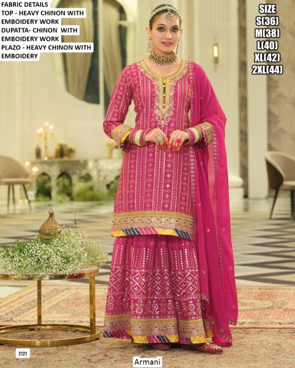 Luxurious Heavy Chinon Wedding Wear Heavy Designer Readymade Salwar Kameez Suits