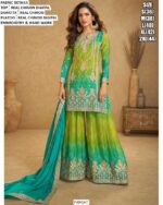 Presenting Real Chinon Digital Print With Embroidered Ombre Salwar Kameez Catalogue