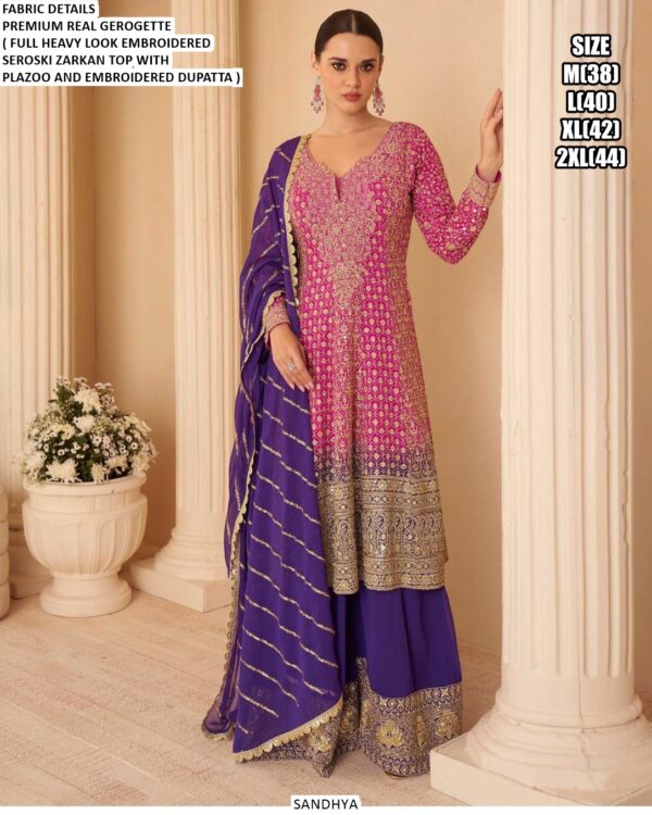 Indian And Pakistani Wedding Wear Heavy Work Premium Georgette Ready To Wear Suits
