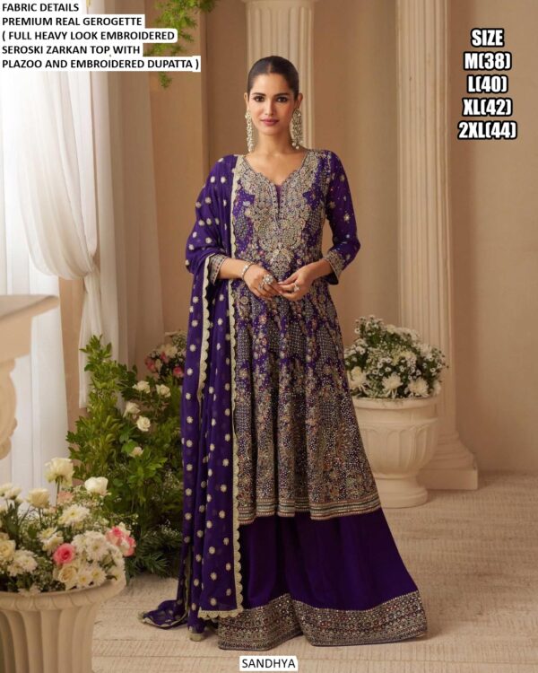Indian And Pakistani Wedding Wear Heavy Work Premium Georgette Ready To Wear Suits