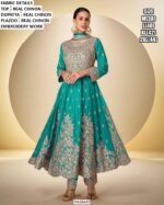 Pure Chinon All Over Embroidery Work Beautiful Festive Wear Salwar Suit Sets