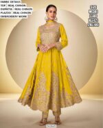 Pure Chinon All Over Embroidery Work Beautiful Festive Wear Salwar Suit Sets