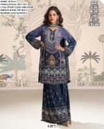 Premium Crepe Silk Embelished With Mirror Work Wedding Wear Gharara Suits In Different Five Designs