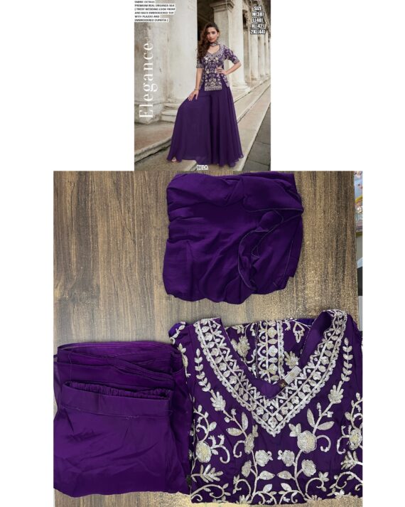 Exclusive Designer Organza Silk Readymade Three-Piece Suits, Perfact For Trendy Wedding Look