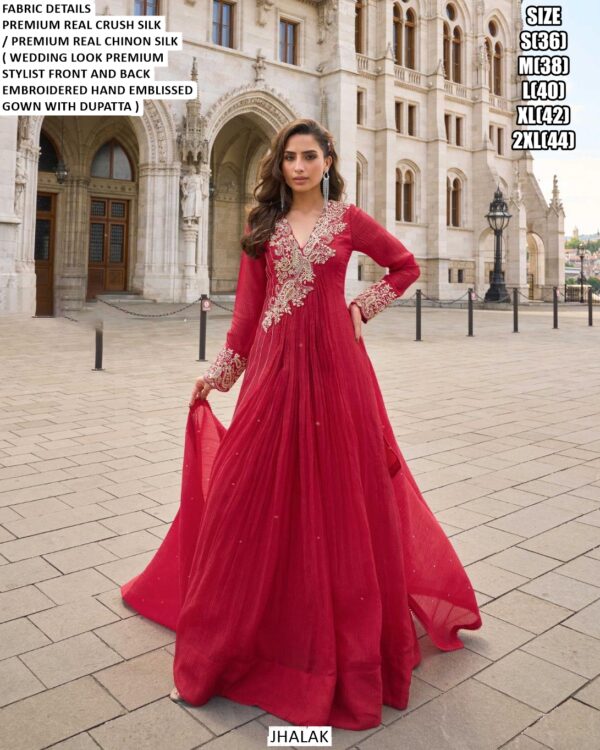 Presenting This Jhalak Catalogue, Ready To Wedding Wear Designer Look Gown With Dupatta
