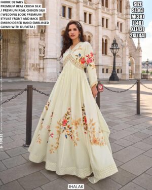 Presenting This Jhalak Catalogue, Ready To Wedding Wear Designer Look Gown With Dupatta