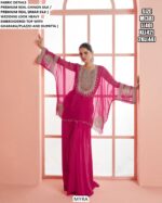 Readymade Simar Silk Heavy Embroidered Wedding Wear Stylish Three-Piece Dresses