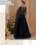 Fully Stitch Chinon Silk Exclusive Evening Party Or Wedding Reception Wear Indo-Western Gowns