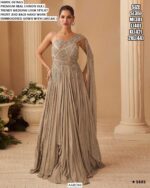 Fully Stitch Chinon Silk Exclusive Evening Party Or Wedding Reception Wear Indo-Western Gowns