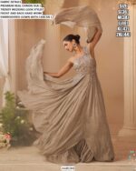 Fully Stitch Chinon Silk Exclusive Evening Party Or Wedding Reception Wear Indo-Western Gowns