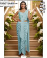 Slip Into Elegance With This Ready To Wear Saree, Pre-Stitched And Paired With A Blouse