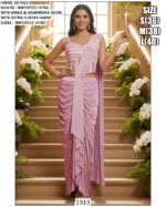 Slip Into Elegance With This Ready To Wear Saree, Pre-Stitched And Paired With A Blouse