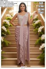 Slip Into Elegance With This Ready To Wear Saree, Pre-Stitched And Paired With A Blouse