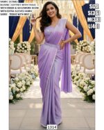 Slip Into Elegance With This Ready To Wear Saree, Pre-Stitched And Paired With A Blouse