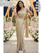 Slip Into Elegance With This Ready To Wear Saree, Pre-Stitched And Paired With A Blouse