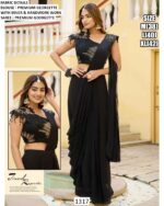 Unveiling Our Latest Collection : A Ready To Wear Elegant Party Saree With Blouse!