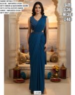 Shop Our Collection Of Plain Imported Lycra Ready To Wear Saree With Heavy Designer Blouse