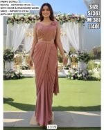 Shop Our Collection Of Plain Imported Lycra Ready To Wear Saree With Heavy Designer Blouse