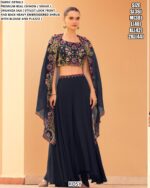 Heavy Embroidery Work Western Style Wedding Wear Indo-Western Readymade Suits Catalogue