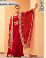 Heavy Embroidery Work Western Style Wedding Wear Indo-Western Readymade Suits Catalogue