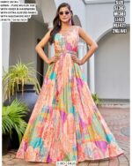 Functions Wear Digital Printed Pure Muslin Gown Available In Marvellous Designs And Colours!!