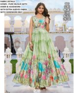 Functions Wear Digital Printed Pure Muslin Gown Available In Marvellous Designs And Colours!!