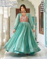 Fendy Silk Sequence Embroidery Gown With Dupatta Ready To Wear For Wedding Functions