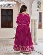 Faux Georgette Ready To Wear Embroidered Gown With Dupatta In Two Charming Colours!!