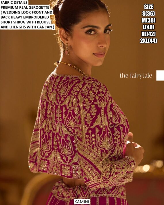 Readymade Georgette Modern Stylish Wedding Look Lehenga Style Indo-Western Dress