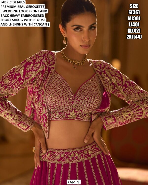 Readymade Georgette Modern Stylish Wedding Look Lehenga Style Indo-Western Dress