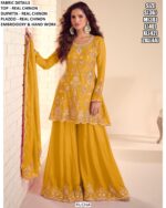 Wedding Special Designer Real Chinon Ready To Wear Plazo Salwar Kameez Suits