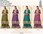 Offering Indian-Pakistani Real Chinon Salwar Suit And Dupatta With Heavy Embroidery Work