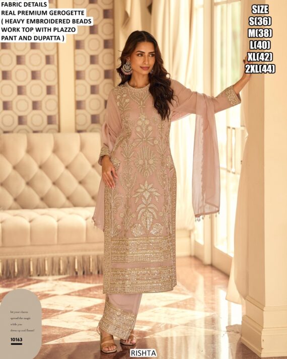 Heavy And Weird Designer Real Premium Georgette Elegance Wedding Suits For Women