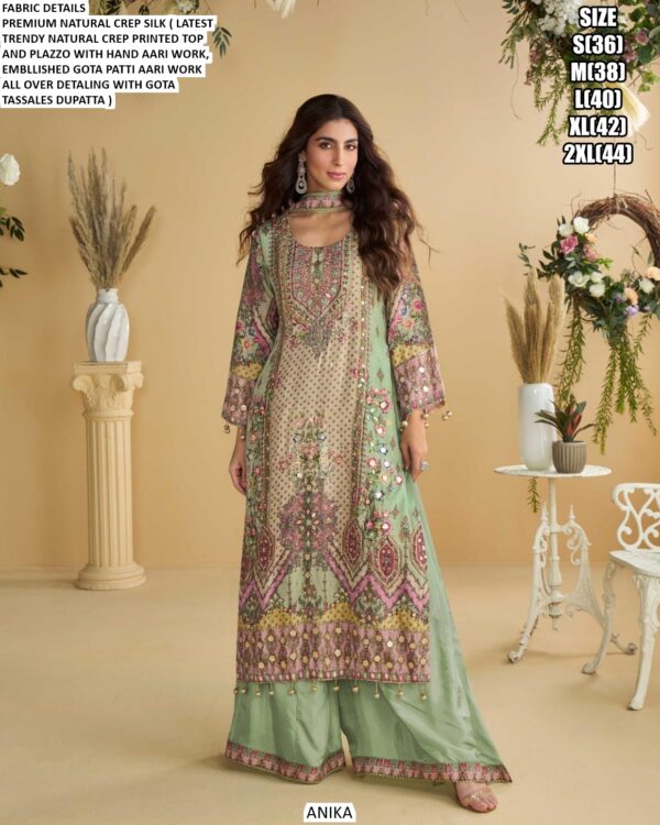 Buy Wedding Wear Natural Crepe Silk Ethnic Designer Readymade Salwar Kameez Suits