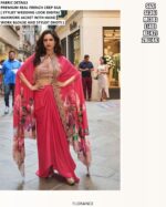 Florance Crepe Silk Western Wear Collection (Hand Work Blouse, Stylish Dhoti Skirt And Long Jacket)