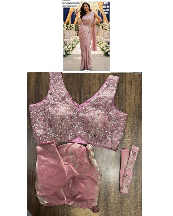 Slip Into Elegance With This Ready To Wear Saree, Pre-Stitched And Paired With A Blouse