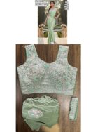 Keep Ahead In Style And Design With This Exotic Hand Worked Ready To Wear Sarees