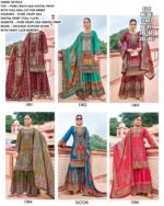 Wedding Ready To Wear Crepe Silk Sharara Suits With Exclusive Digital Print And Original Mirror Work