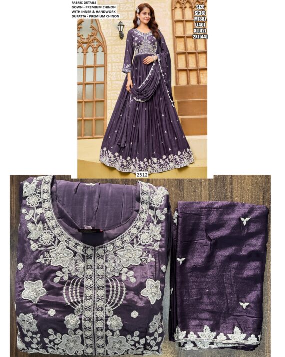 Authentic Styles With Premium Quality Designer Readymade Gown With Dupatta For Womens