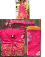 Authentic Styles With Premium Quality Designer Readymade Gown With Dupatta For Womens