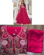 Authentic Styles With Premium Quality Designer Readymade Gown With Dupatta For Womens