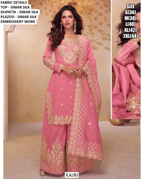 Kajri's Simar Silk Beautiful Embroidery Work Readymade Salwar Suit Catalogue - Ethnicrang